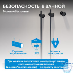 Полотенцесушитель электрический ABBER Charme AH4002MB черный матовый