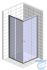 Душевое ограждение Bas Infinity CR-90-G-CH профиль хром, стекло матовое (без поддона)