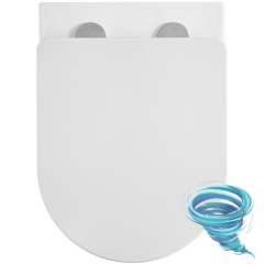 Инсталляция Loranto 4501 с кнопкой смыва Loranto 7313 черный матовый,  в комплекте с унитазом Azario Grado AZ-0046-UQ3 сиденьем Soft close (микролифт) 