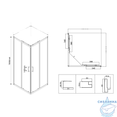 Душевое ограждение Vincea City 100x90 профиль хром, стекло прозрачное VSS-5CT9010CL