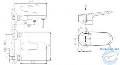 Смеситель для ванны Bravat Pure F6105161C-01