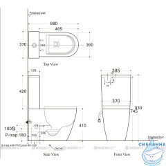 Унитаз напольный безободковый Aquanet Rimless Cetus 203342 с бачком и сиденьем Soft Close (микролифт)