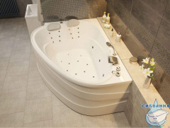 Акриловая ванна 1Marka Love 185x135 L с каркасом