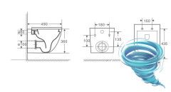Унитаз подвесной безободковый Grossman GR-4455SQ с сиденьем Soft Close (микролифт)