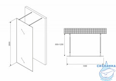 Walk-in Abber Immer Offen 100 см AG68100BF8