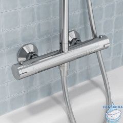 Душевая система с тропическим душем с термостатом, хром глянцевый, Kero, IDDIS, KERSB0Ti06