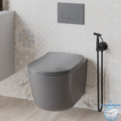 Смеситель Paini Castello Round CAYO442R с гигиеническим душем (черный матовый )