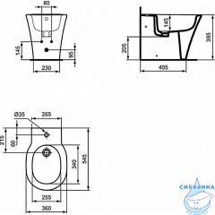 Биде напольное Ideal Standard Connect Air E233401 (без сиденья)