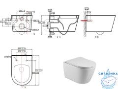  Унитаз подвесной безободковый Aquatek Бетта AQ1253W-00 с сиденьем Soft Close (микролифт)
