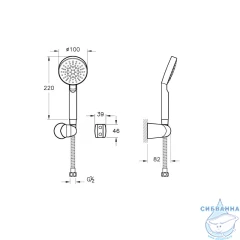 Душевая система Vitra Round  A49307EXP 220 1 режим (хром)