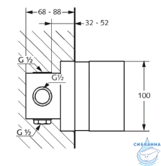 Скрытая часть Kludi 38828