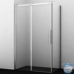 Душевое ограждение Wasserkraft Dinkel 140x100 58R37 профиль хром, стекло прозрачный (без поддона)
