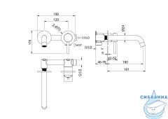 Смеситель для раковины встраиваемый Aquatek Европа AQ1313MB (черный матовый)