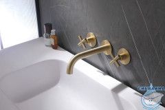 Смеситель для раковины встраиваемый Abber Wasser Kreis AF81121G (золото матовое)