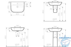 Раковина 60 см Vitra S20 5503B003-0001