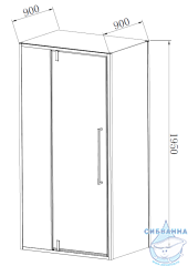 Душевое ограждение Vincea Slim-N 120x90 профиль хром, стекло прозрачное VSR-4SNP9012CL