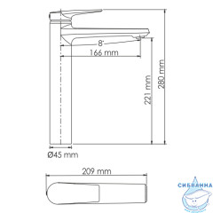 Смеситель для раковины Wasserkraft Aisch 5503H (без донного клапана) (золото)