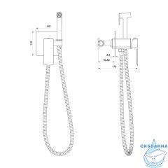 Встраиваемый смеситель с гигиеническим душем Oliveeka D-Line OL-829003-BG (золото матовое)