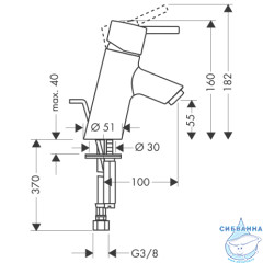 Смеситель для раковины Hansgrohe Talis S 32020000 (с донным клапаном)