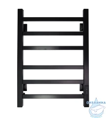 Полотенцесушитель электрический Санприз Контур П6 40х60 (черный матовый) (подключение универсальное)