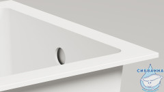 Ванна из искусственного камня Salini Cascata 180x80 (материал S-Stone, белый матовый)