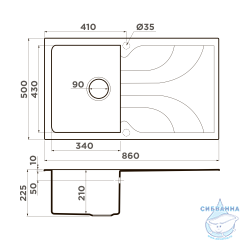 Кухонная мойка Omoikiri Yasugata 86 PL Tetogranit платина 4993875