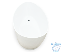 Ванна из литьевого мрамора New Line Sanitary Адель 157х70 (с переливом)