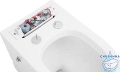 Унитаз приставной импульсный Abber Bequem AC1115P с сиденьем Soft Close (микролифт) (белый)