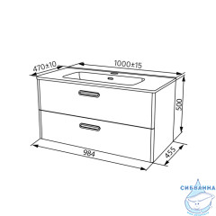 Тумба с умывальником Iddis Brick 100 см белый глянец BRI10W1i95