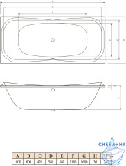 Ванна акриловая C-BATH Kronos 180x80