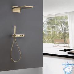 Душевая система Abber Rund 230 1 режим AF8752G (золото матовое)