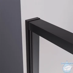 Душевое ограждение Veconi Прато 120x100 профиль черный, стекло прозрачное PR3/R-SP-120100-01-B-C4 (без поддона)