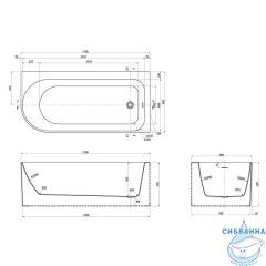 Акриловая ванна Azario Luton 170х80 R