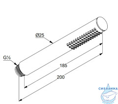 Душевая система Kludi Bozz 387363976 1 режим (черный матовый)