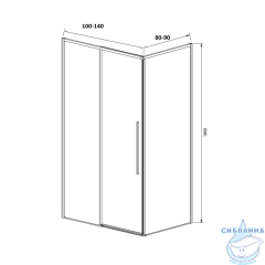 Душевое ограждение Vincea Slim-N 130x90 профиль вороненая сталь, стекло прозрачное VSR-4SN9013CLGM