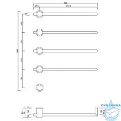 Полотенцесушитель электрический ABBER Charme AH4004 хром