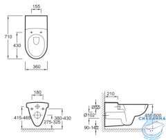 Унитаз подвесной Jacob Delafon Odeon E1195-00 без сиденья