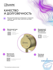 Смеситель для раковины встраиваемый Lemark Белуга LMF-8033B-BRLG (брашированное золото)