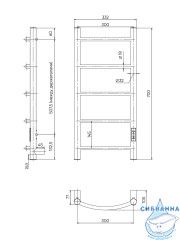 Полотенцесушитель электрический Indigo Embrace П5 (с таймером) 30х70 хром (с возможностью скрытого подключения, подключение R/L)