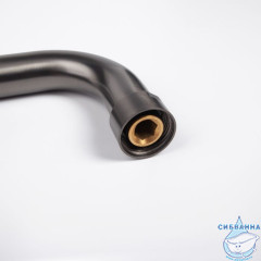 Излив для смесителя, ванна, L-образный, нерж. сталь, 140 мм, поворотный, графит, IDDIS, 995L14G2SM