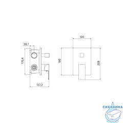 Встраиваемый смеситель с двумя выходами, черный матовый, Folk, IDDIS, FOLBL00i67