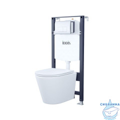 Комплект 3в1: подвесной унитаз, инсталляция и клавиша смыва, IDDIS, BASC010i73