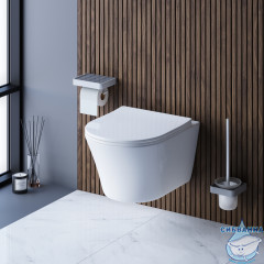 Унитаз подвесной безободковый Damixa Skyline с сиденьем Soft Close (микролифт) DX35C1700SC