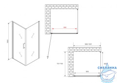 Душевое ограждение ABBER Sonnenstrand AG04100-S75 100x75 профиль хром, стекло  прозрачное (без поддона)