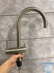 Смеситель для кухни с подключением фильтра Omoikiri Yamada 4994225 (нержавеющая сталь)