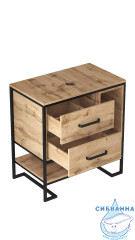 Тумба 1MARKA Grunge Loft 80Н дуб вотан с раковиной Акватон Infinity 60
