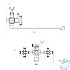 Смеситель для ванны Damixa Retro 239500000 (хром)
