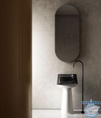 Раковина напольная 50 см ABBER Kristall AT2706White-Onyx