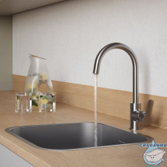 Смеситель для кухни с каналом для фильтрованной воды, сатин, Cuba, IDDIS, CUBBNFJi05