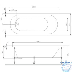 Ванна акриловая AM.PM X-Joy 160х70 W94A-160-070W-A1